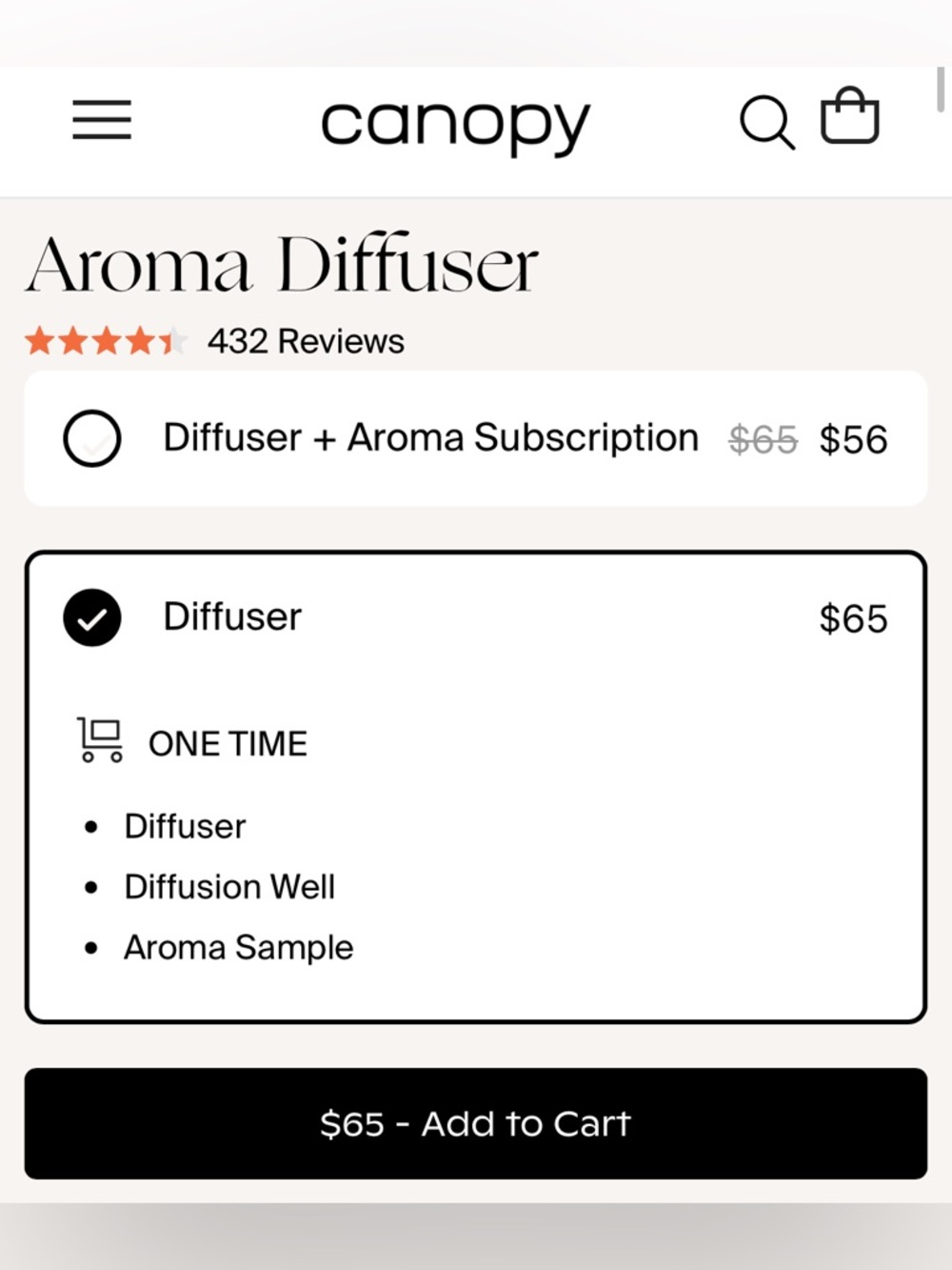 Canopy White Aroma Diffuser - Picture 2 of 6
